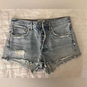 Agolde cutoff denim shorts
